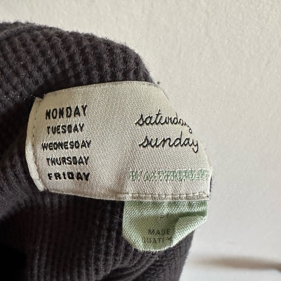 Anthropologie Saturday Sunday Waffle Knit Cropped Gray Tank Top size Small EUC - Picture 5 of 7